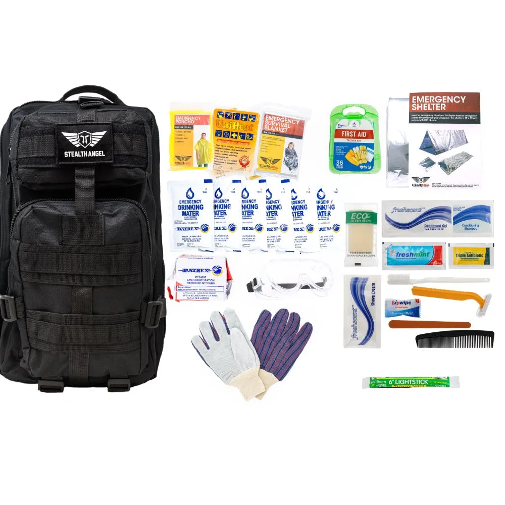 1 Person Base Emergency Kit / Survival Bag (72 Hours) Stealth Angel Survival