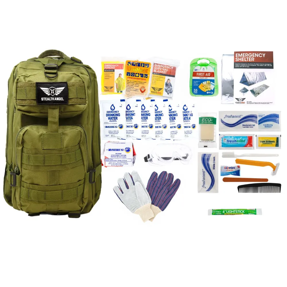 1 Person Base Emergency Kit / Survival Bag (72 Hours) Stealth Angel Survival