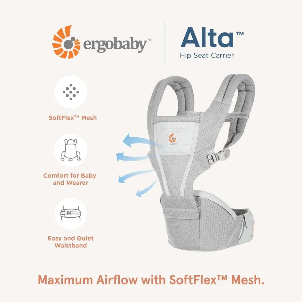 [10 year local warranty] Ergobaby Alta Hip Seat Baby Carrier - Pink Quartz