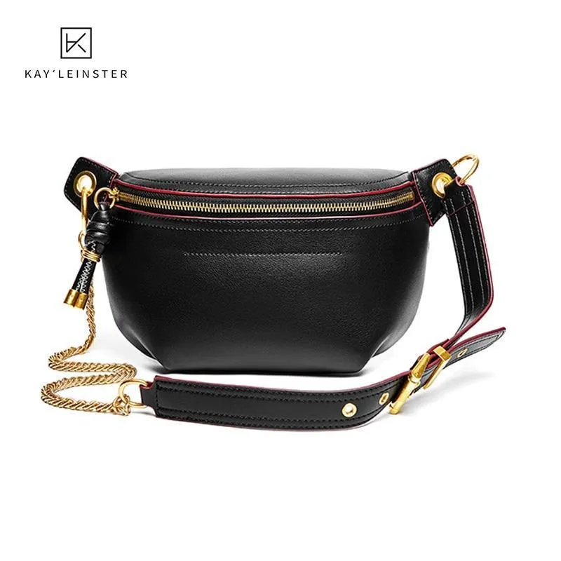 100% Genuine Leather Designer Waist Bags