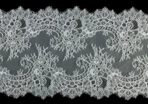 13" Ivory Delicate Floral Chantilly Lace