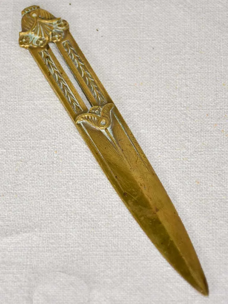 1930's Art Deco letter opener - bronze 8¾"