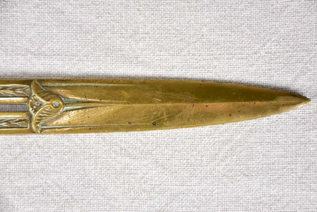 1930's Art Deco letter opener - bronze 8¾"