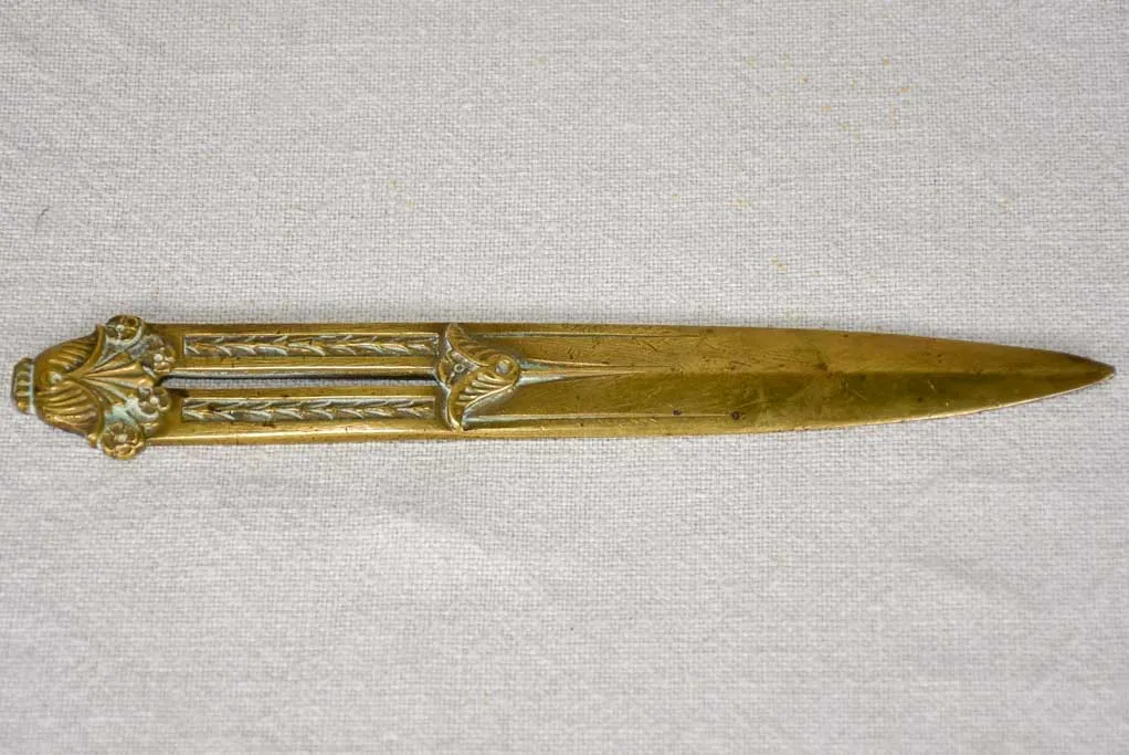 1930's Art Deco letter opener - bronze 8¾"