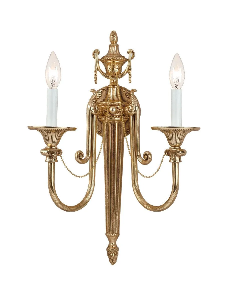 2 Light Olde Brass Traditional Sconce - C193-7002-OB