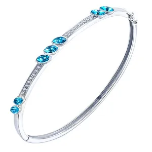 925 Silver Nissa Graceful Bangle | Blue