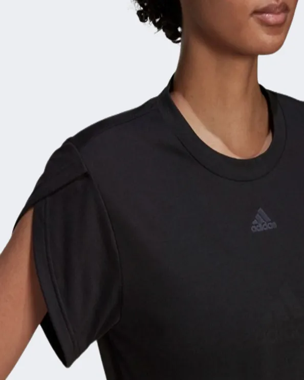 Adidas Aeroready Floral Women Training T-Shirt Black Hd6285