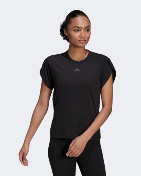 Adidas Aeroready Floral Women Training T-Shirt Black Hd6285