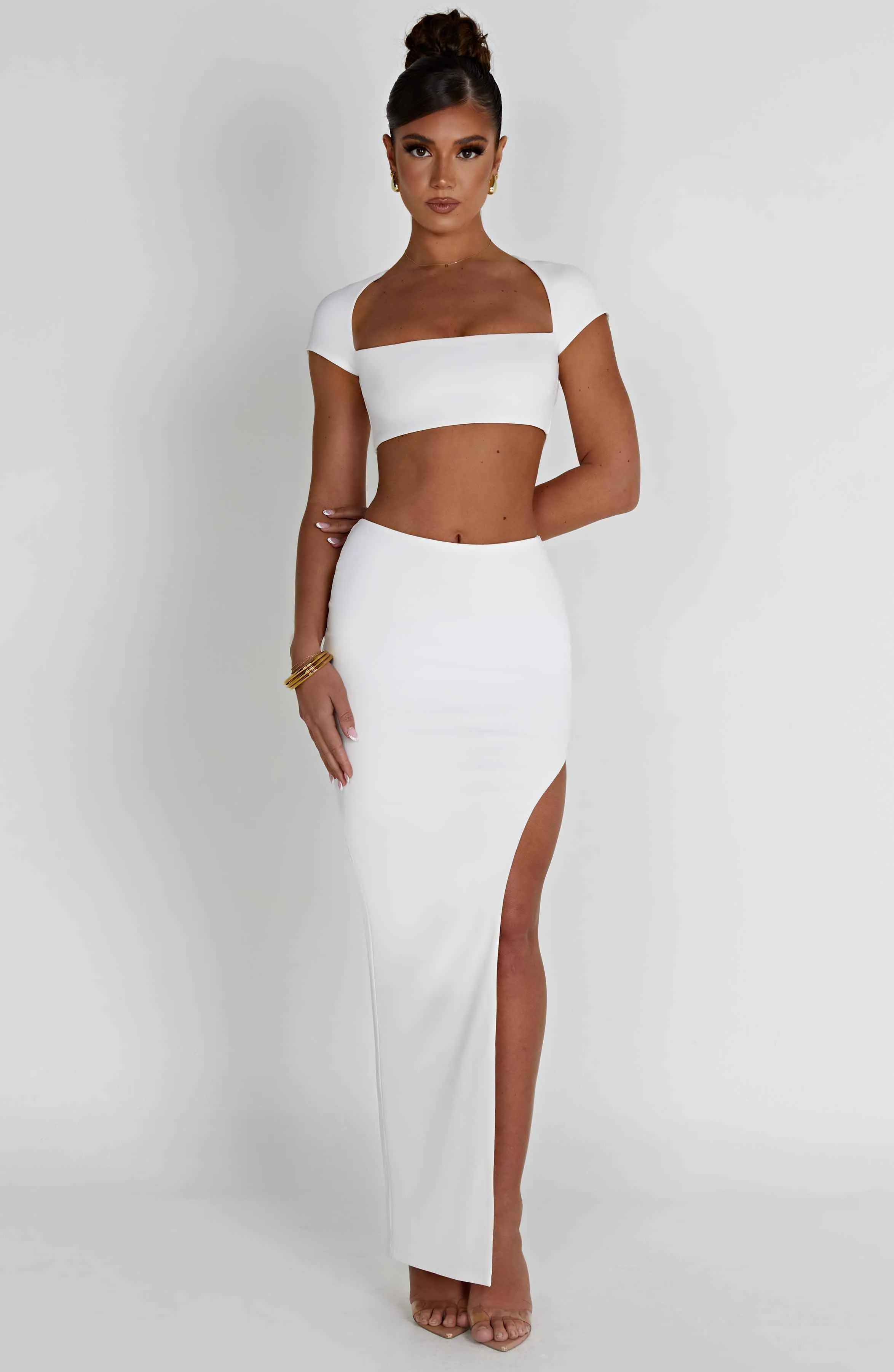 Adorn Maxi Graceful Skirt - Ivory