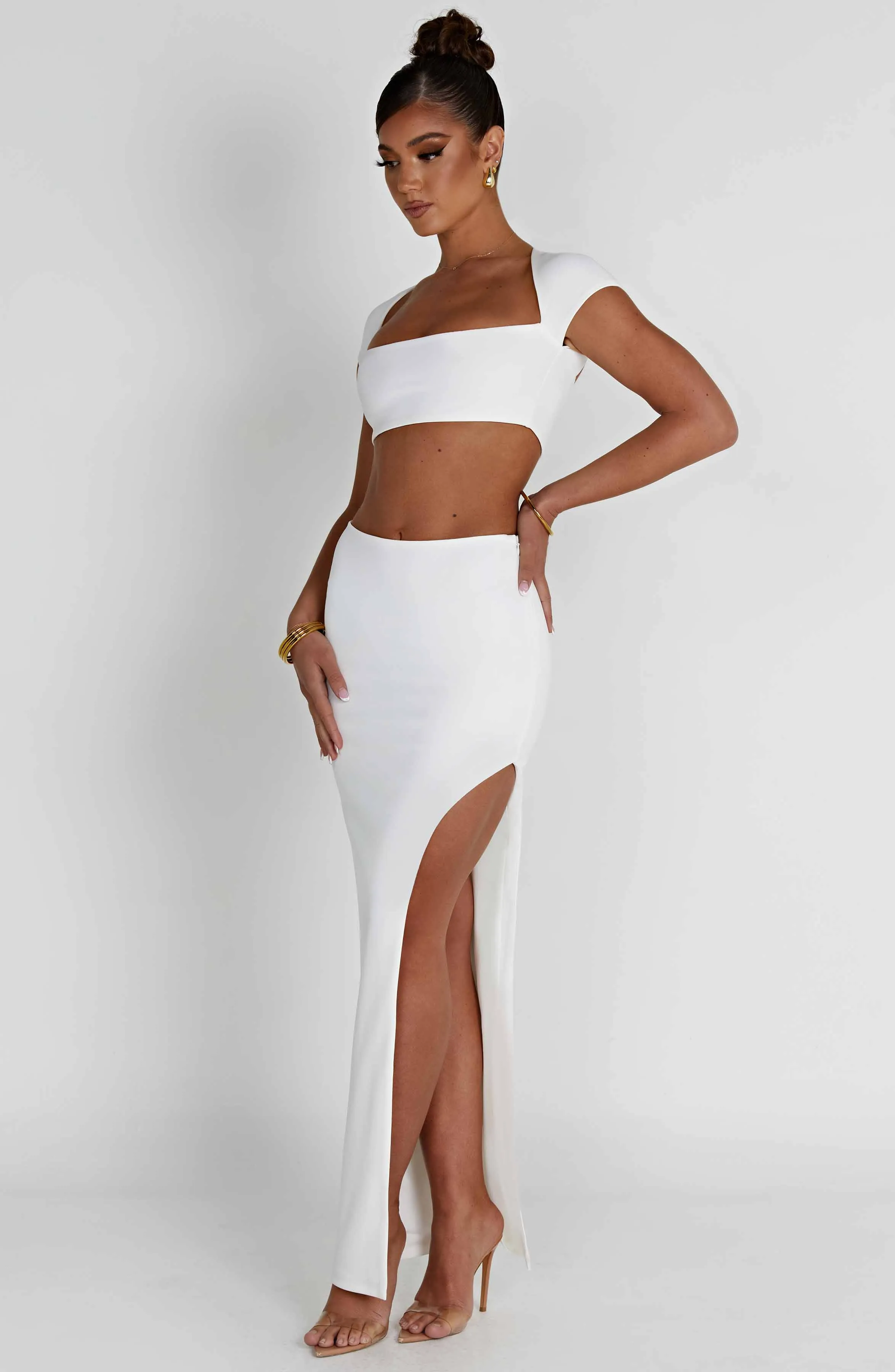 Adorn Maxi Graceful Skirt - Ivory