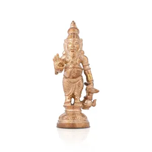 Agathiyar Murti - 3 x 1.5 Inches | Panchaloha Idol/ Agastya Idol for Pooja/ 110 Gms Approx