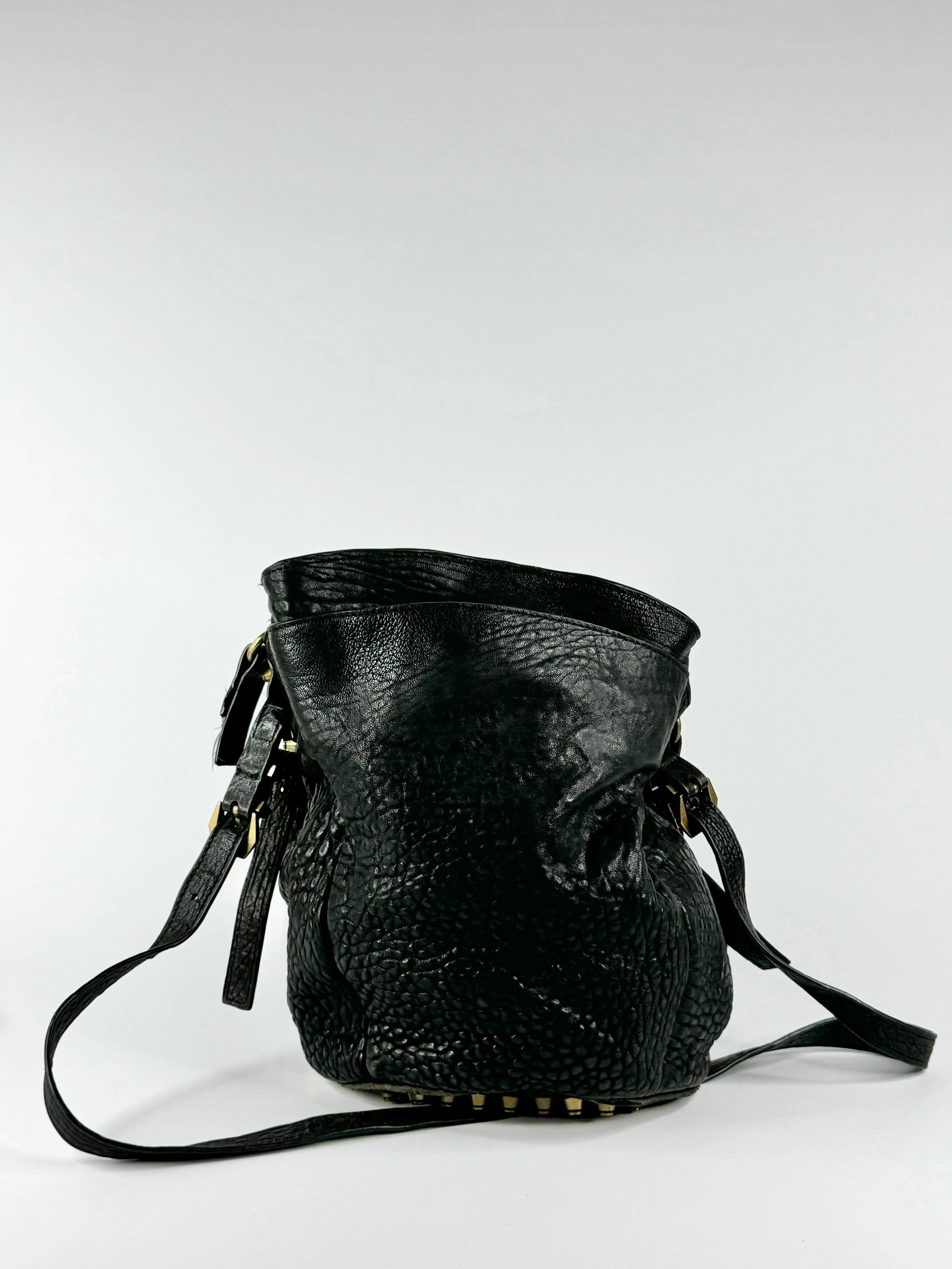 Alexander Wang Black Grained Leather Satchel