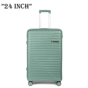 American Flyer Luggage Bag 24 Inch Check-in Luggage Trolly - Dark Green