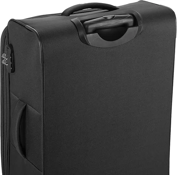 American Tourister Duncan Set of 3, Soft Luggage Trolley Bags With TSA Lock, 55 68 81cm, Black