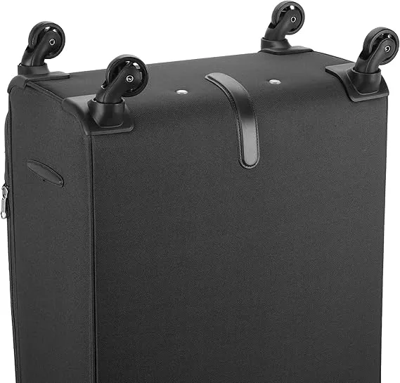 American Tourister Duncan Set of 3, Soft Luggage Trolley Bags With TSA Lock, 55 68 81cm, Black