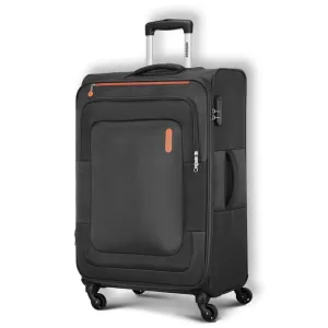 American Tourister Duncan Set of 3, Soft Luggage Trolley Bags With TSA Lock, 55 68 81cm, Black