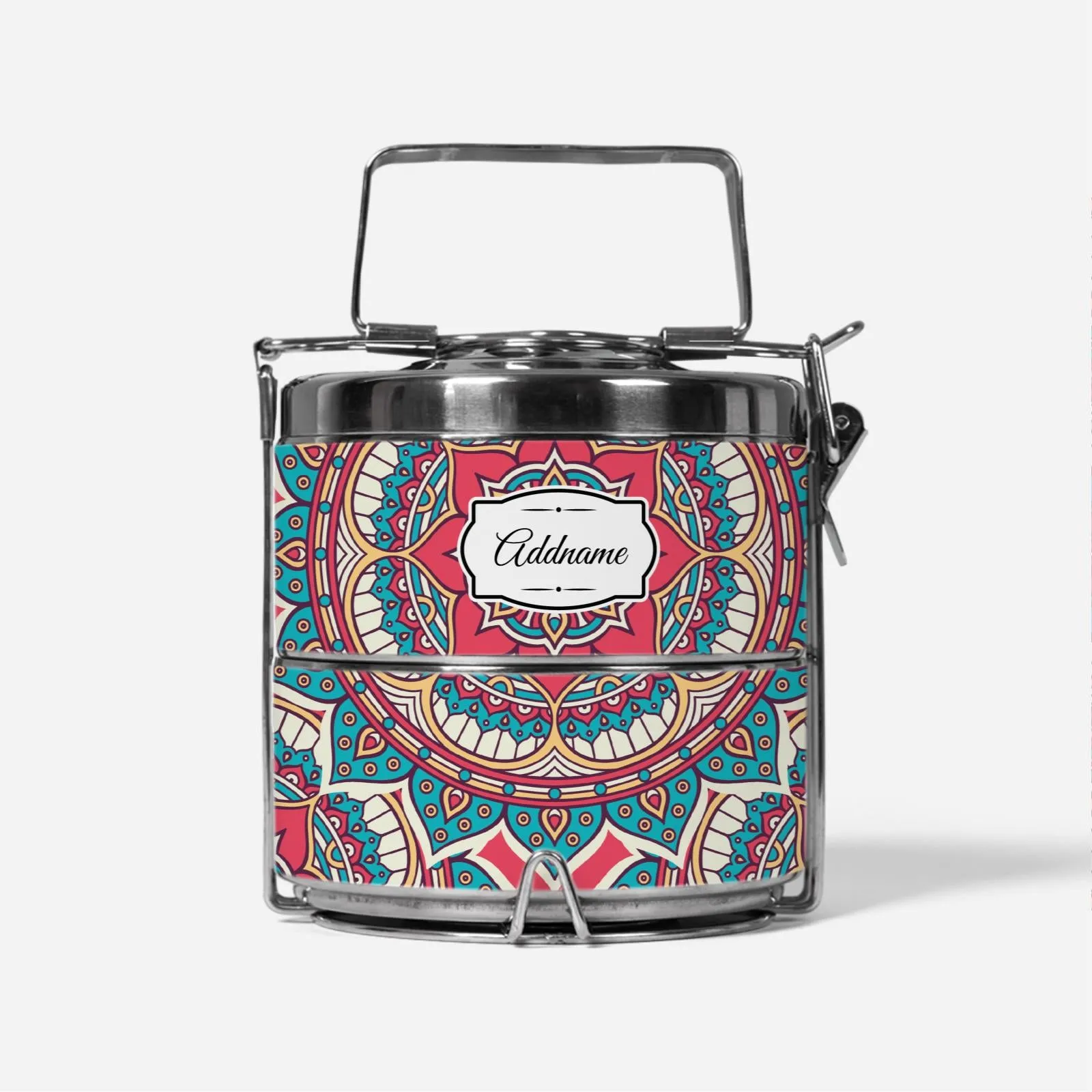 Arabsque Magenta Two-Tier Tiffin Carrier