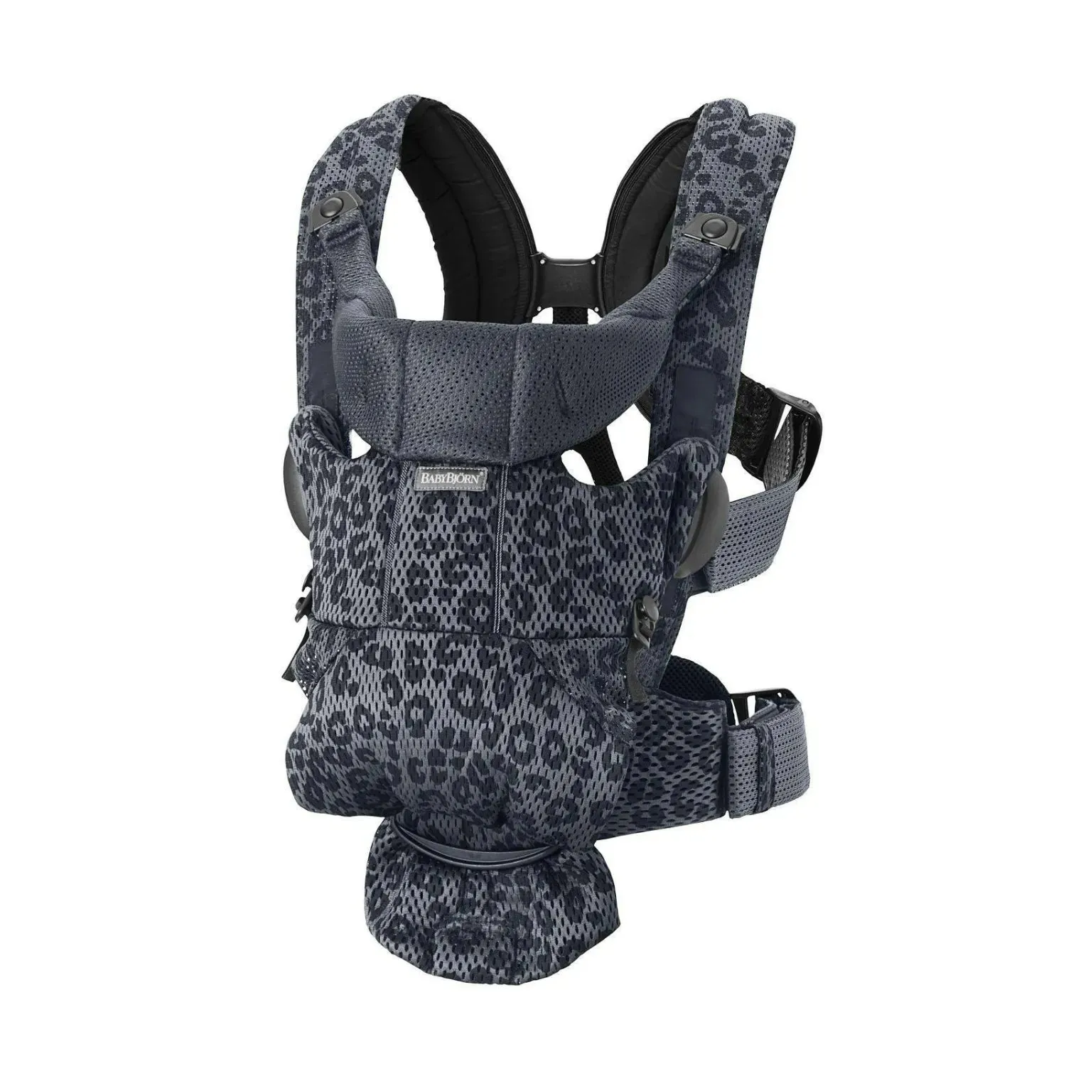 Baby Carrier Free Anthracite Leopard 3D Mesh