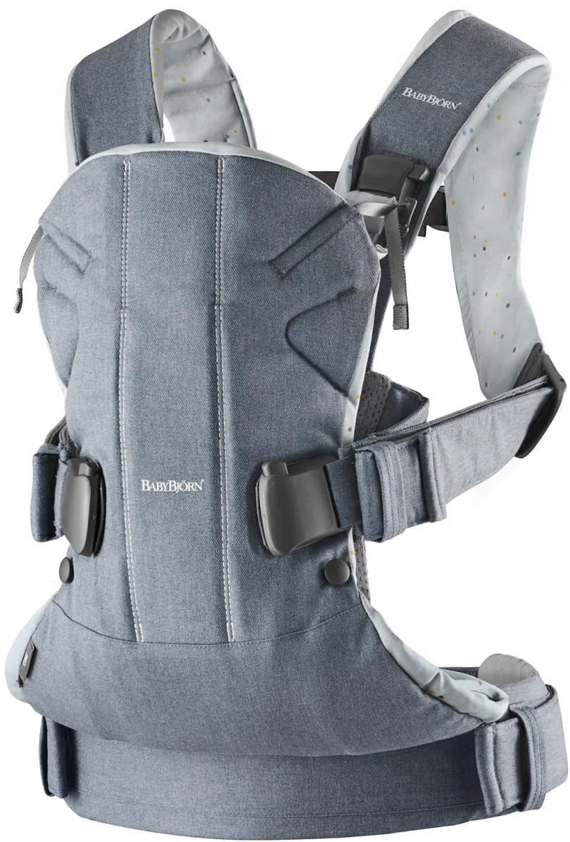 BabyBjorn Baby Carrier One - Denim Blue/Blue Sprinkles