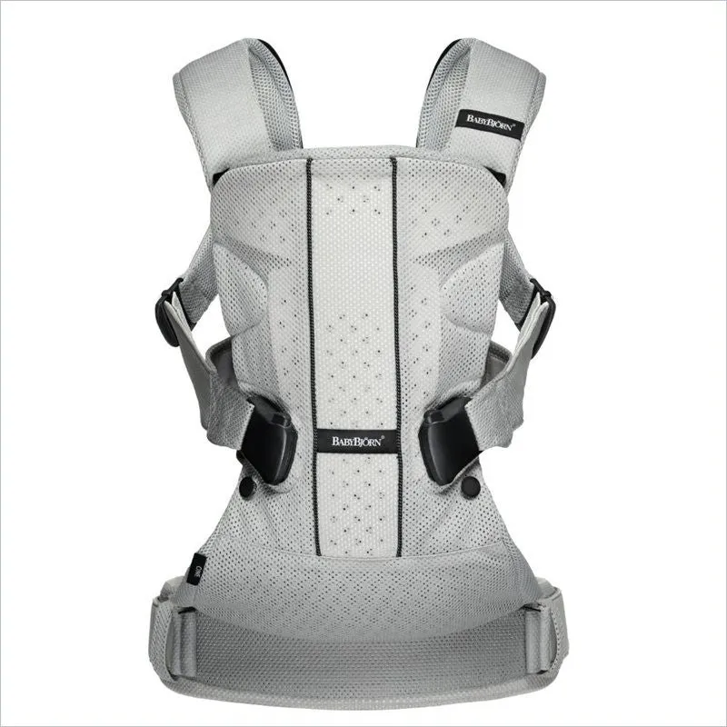 BabybjÃ¶rn Baby Carrier One Air in Silver Mesh