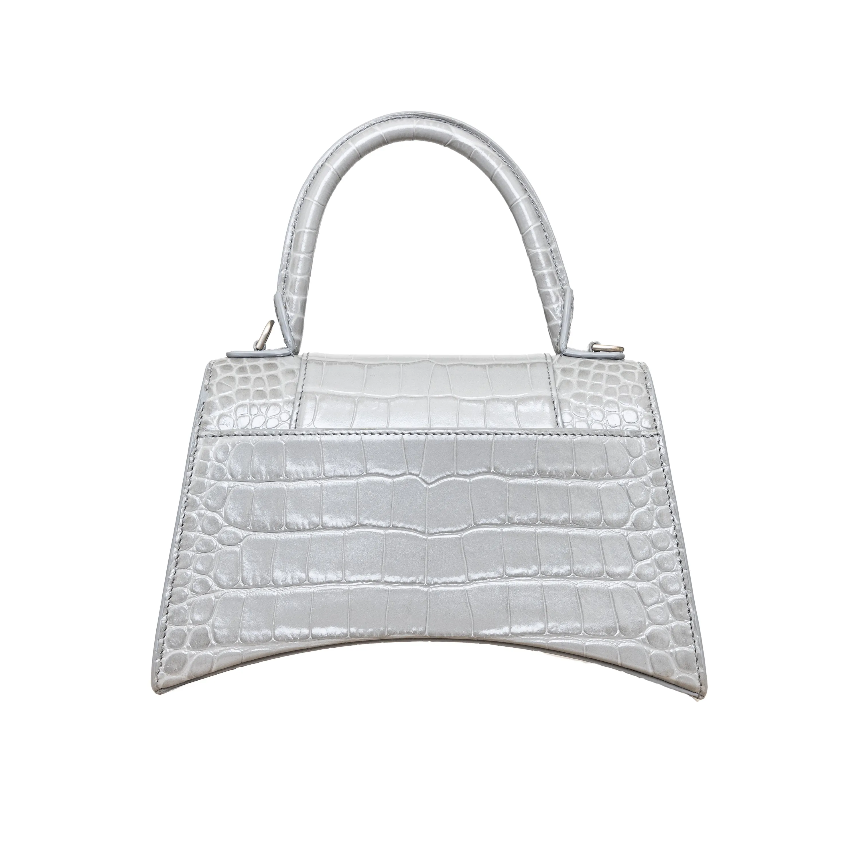 Balenciaga Crocodile Embossed Hourglass Bag - '20s