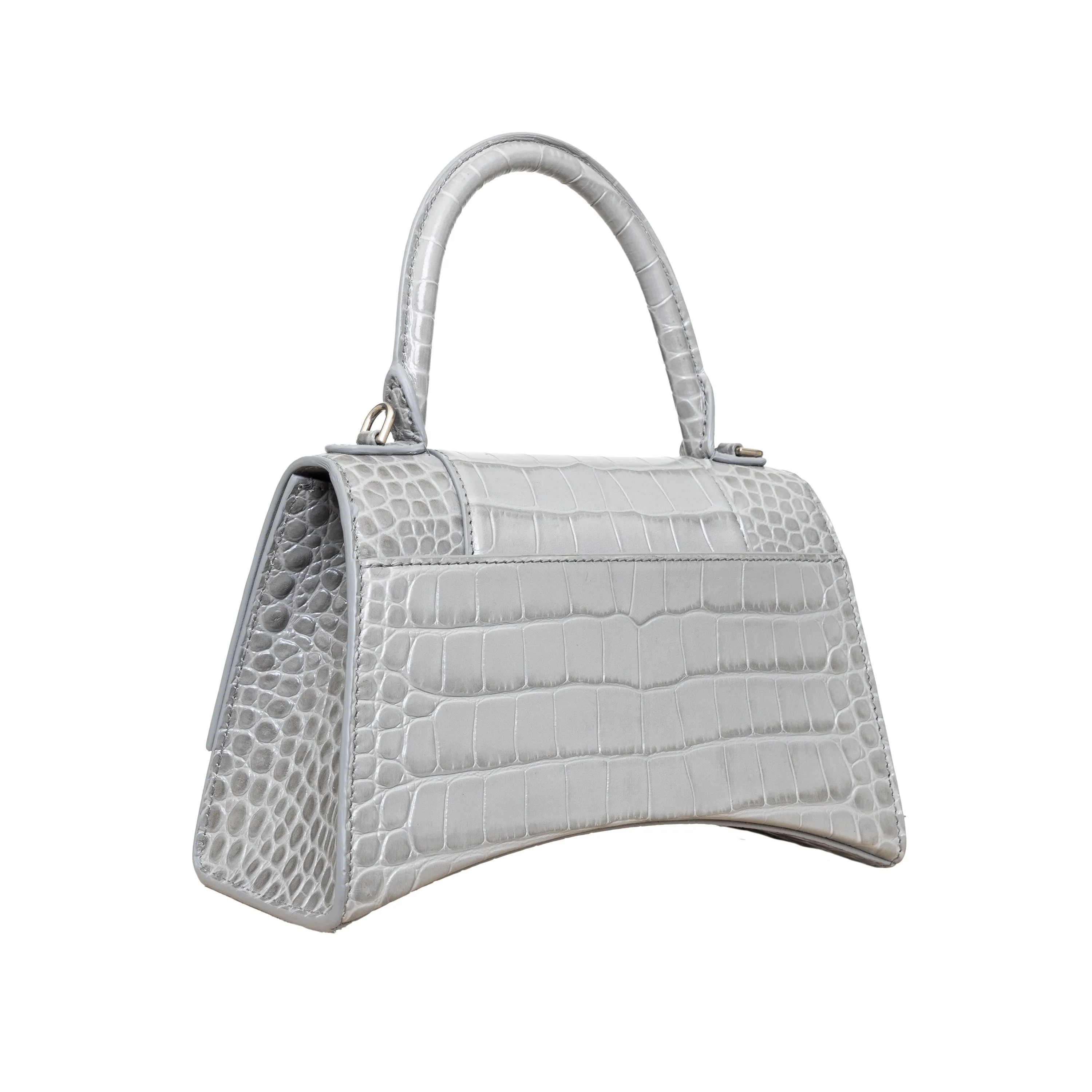 Balenciaga Crocodile Embossed Hourglass Bag - '20s