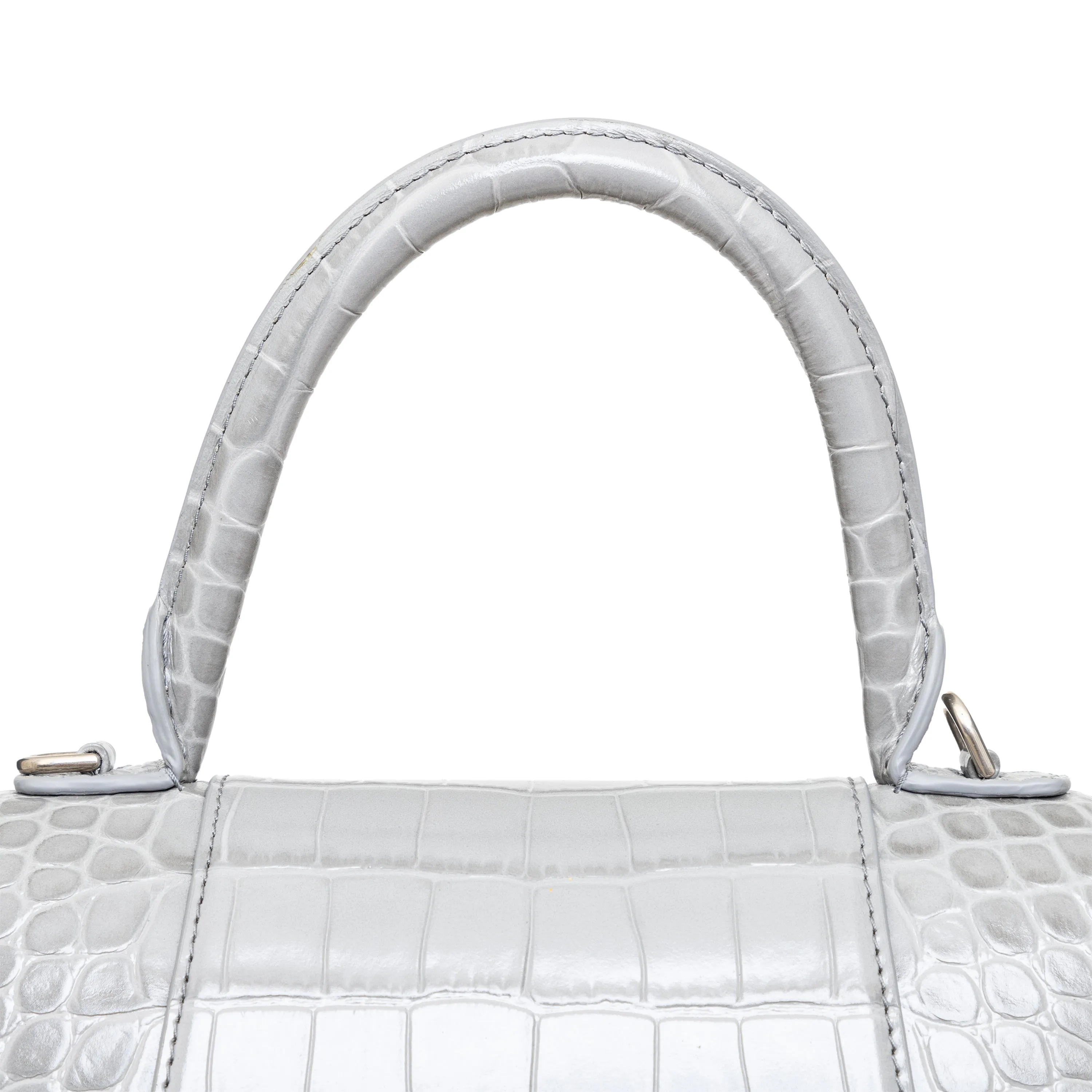 Balenciaga Crocodile Embossed Hourglass Bag - '20s