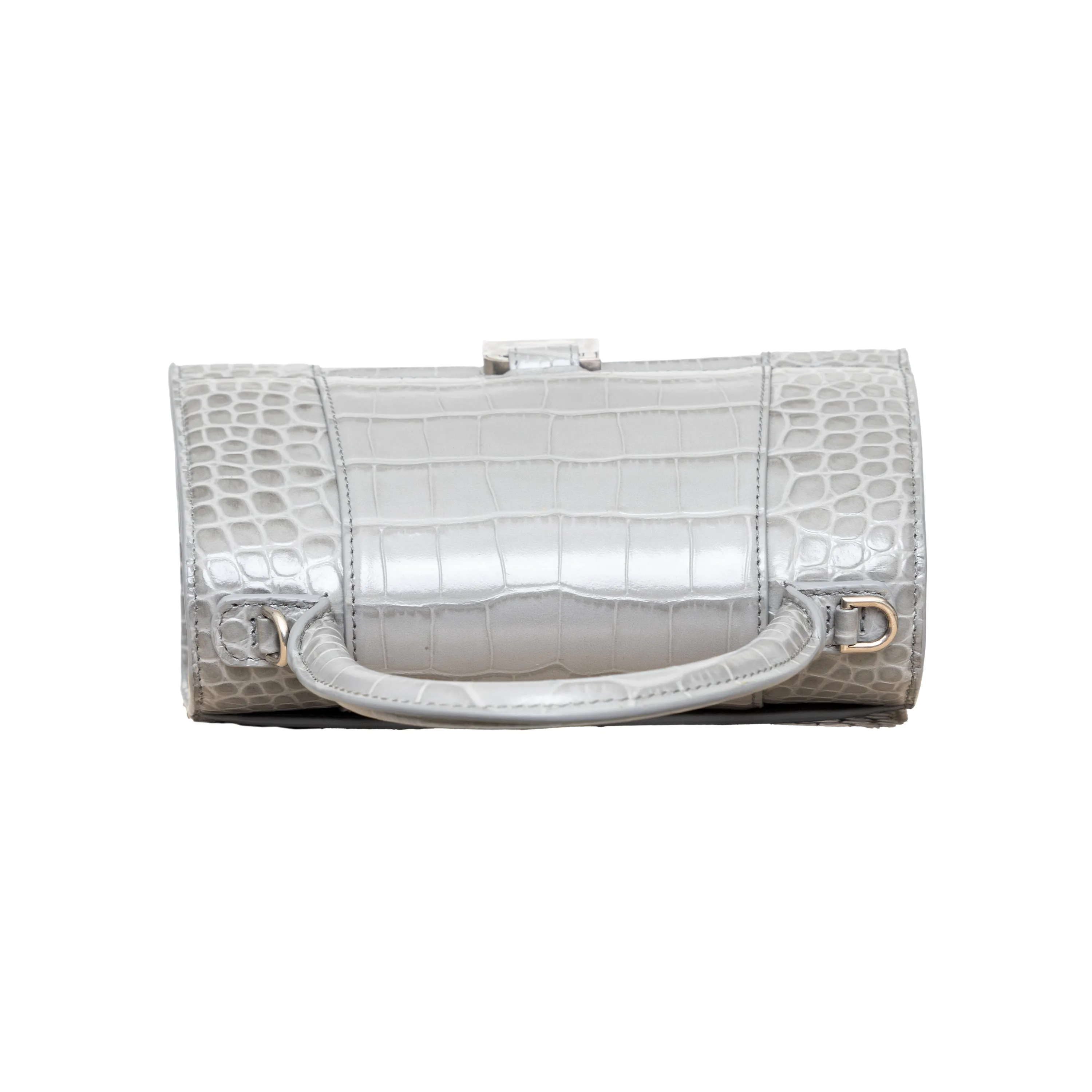 Balenciaga Crocodile Embossed Hourglass Bag - '20s