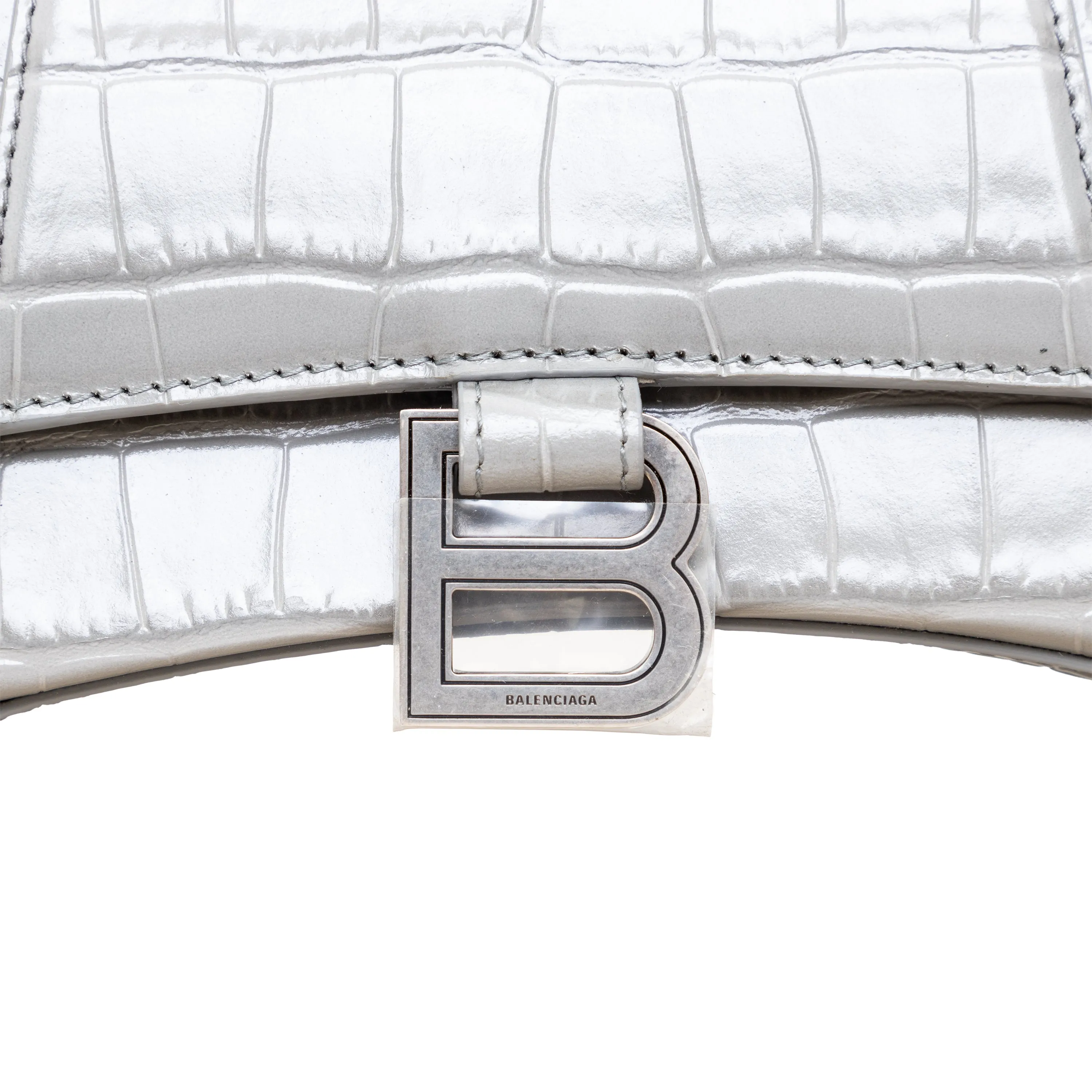 Balenciaga Crocodile Embossed Hourglass Bag - '20s