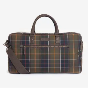 Barbour Tartan and Leather Holdall in Classic Tartan