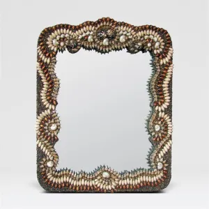 Baroque-Style Art Shell Frame Mirror