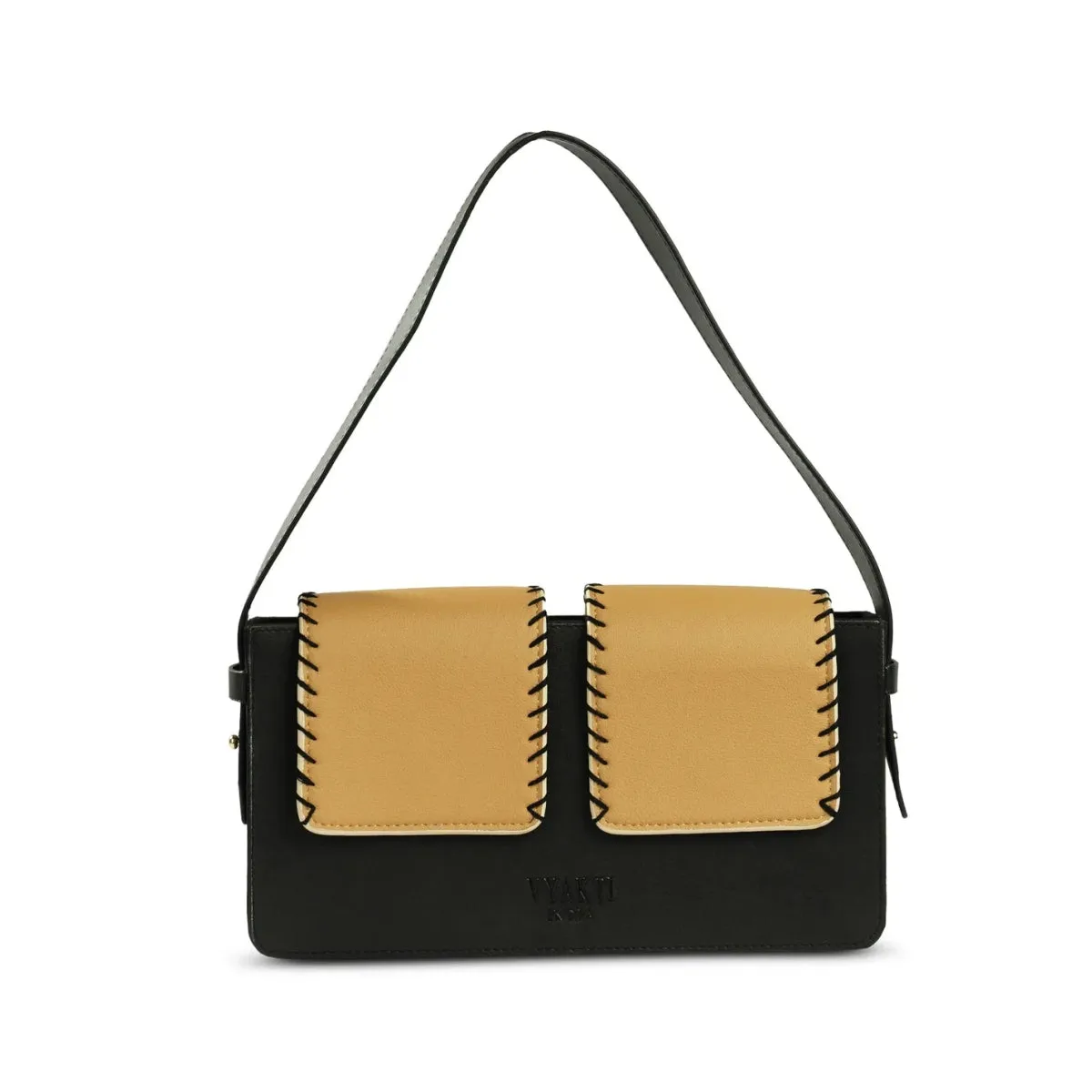 Basta- Double Flap Vegan Cactus Leather Shoulder Bag