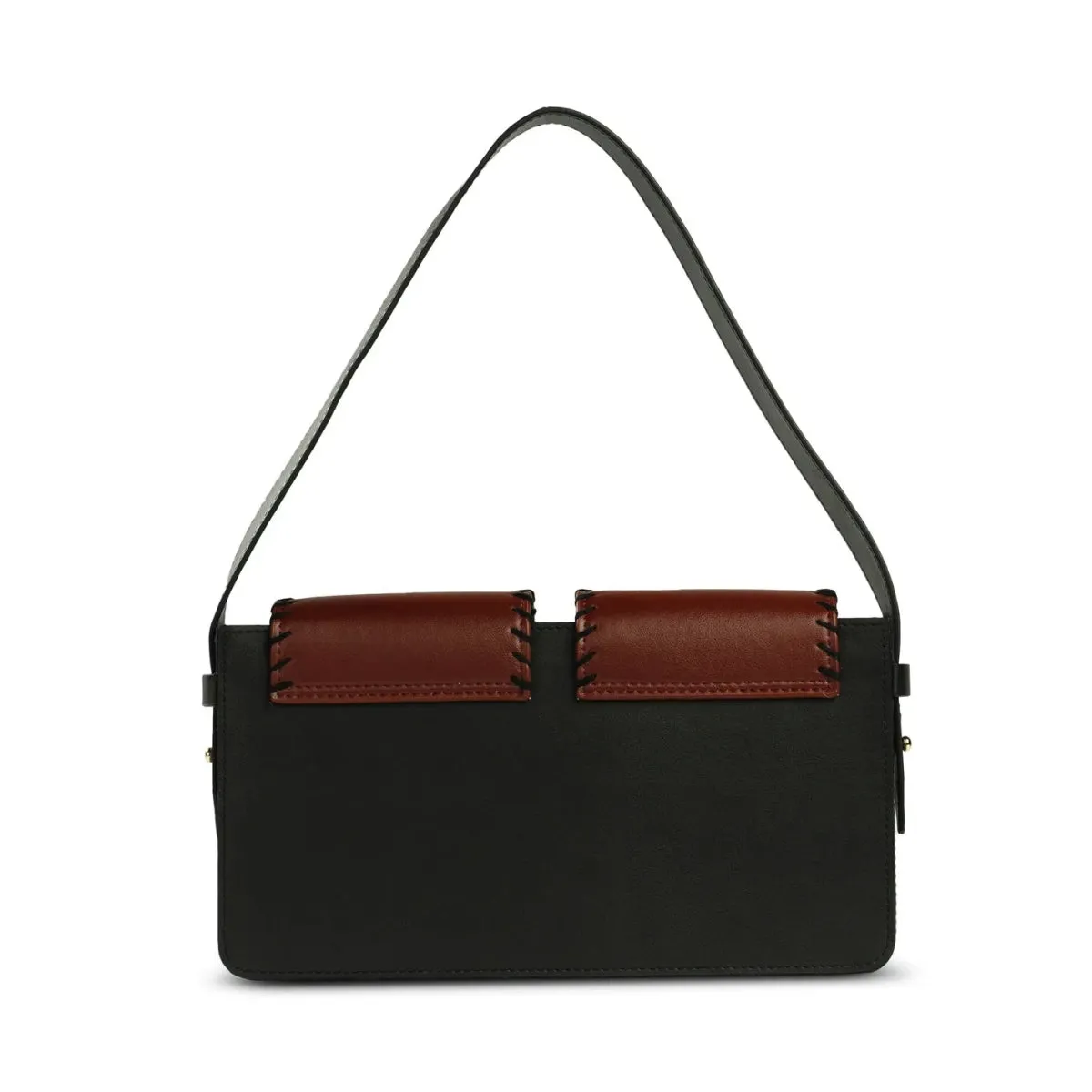 Basta- Double Flap Vegan Cactus Leather Shoulder Bag