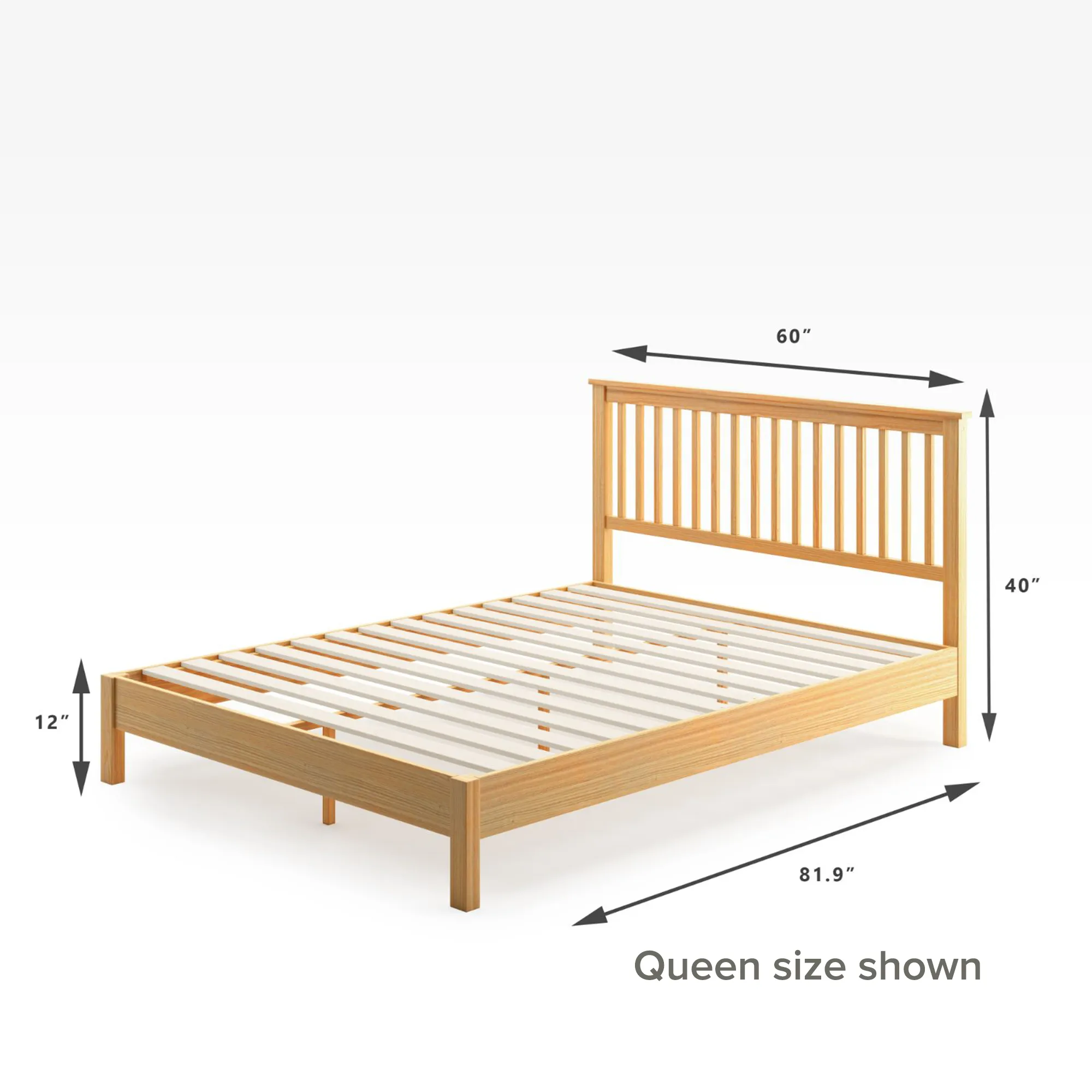 Becky Wood Platform Bed Frame