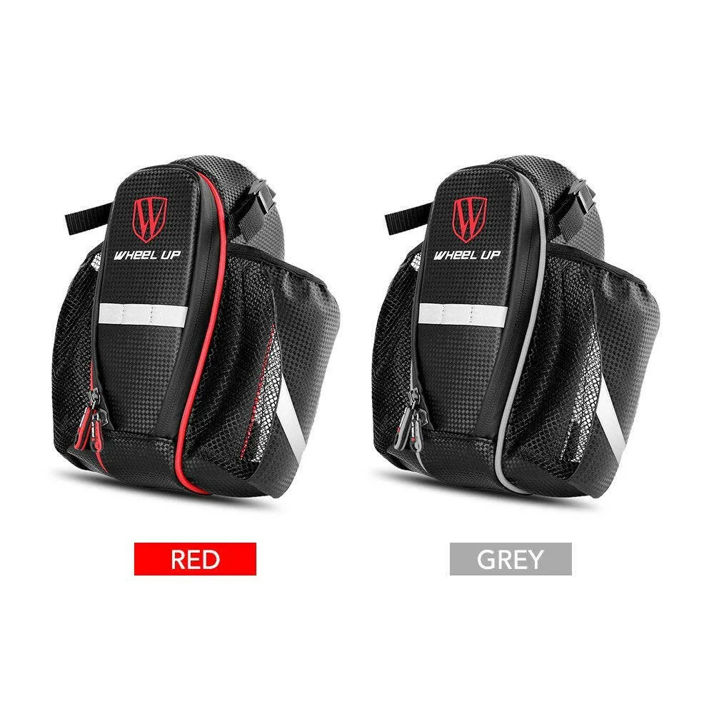 Bicycle Rear Rack Bag Bike Trunk Carrier Bag Cycling Pannier Saddle Bag with Dual Water Bottle Pockets