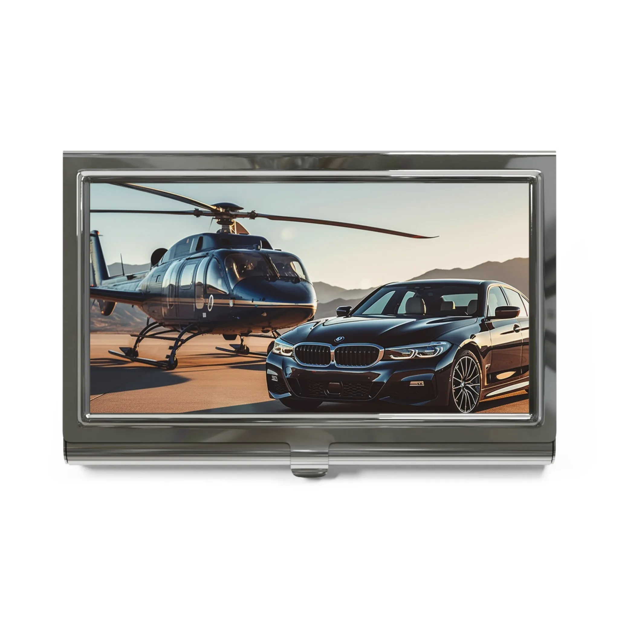 BMW at Helicopter Hanger Business Card Holder