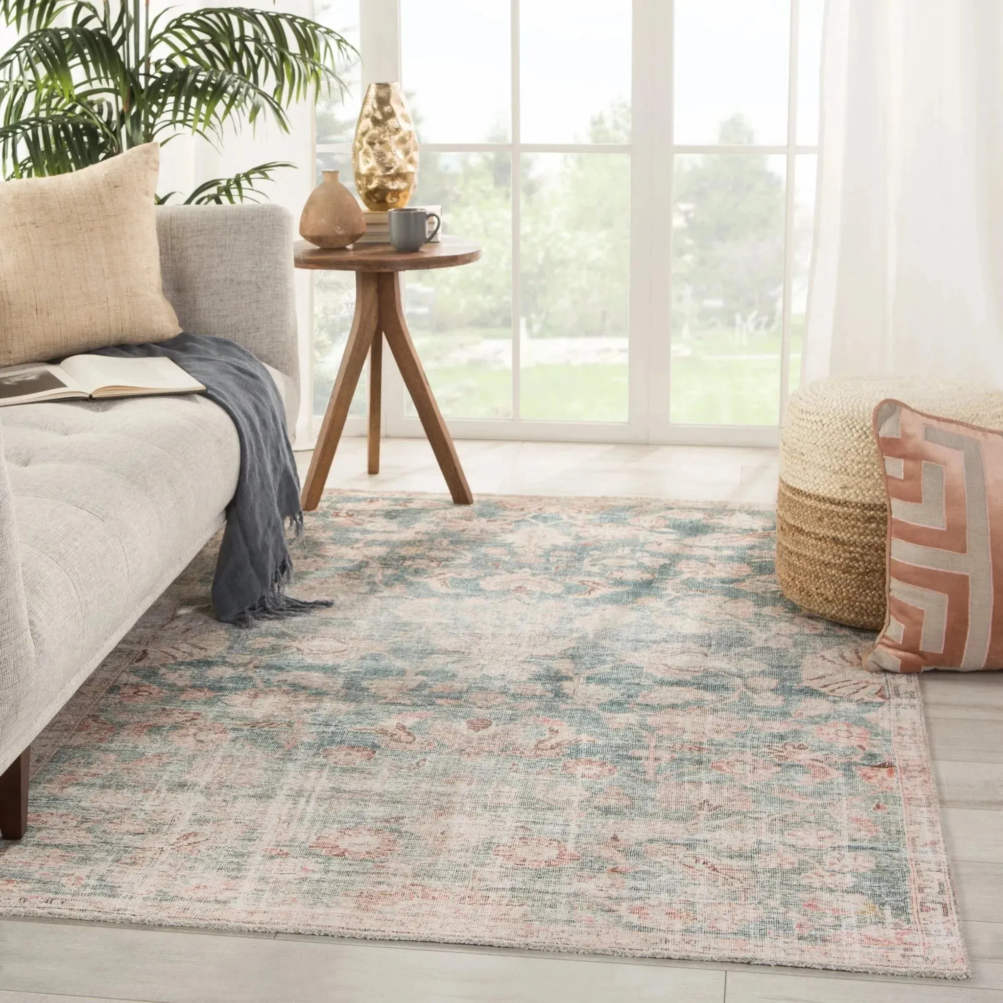 Boheme BOHO8 Dark Teal/Rust Rug