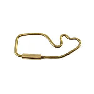 Brass Whale Keyring