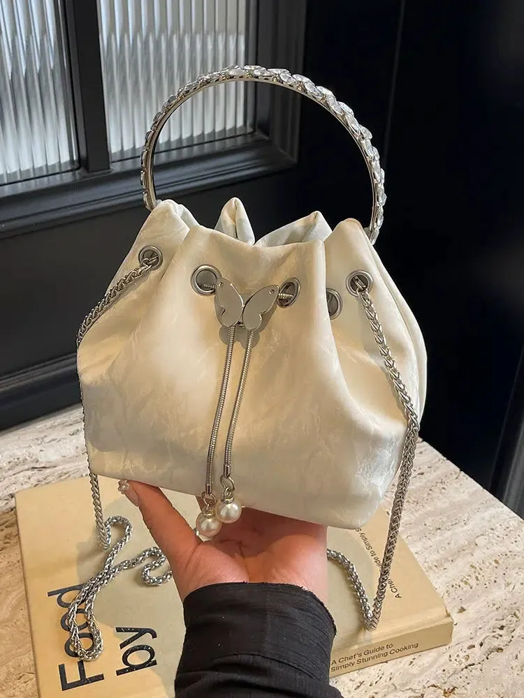 Butterfly Accent Bucket Bag