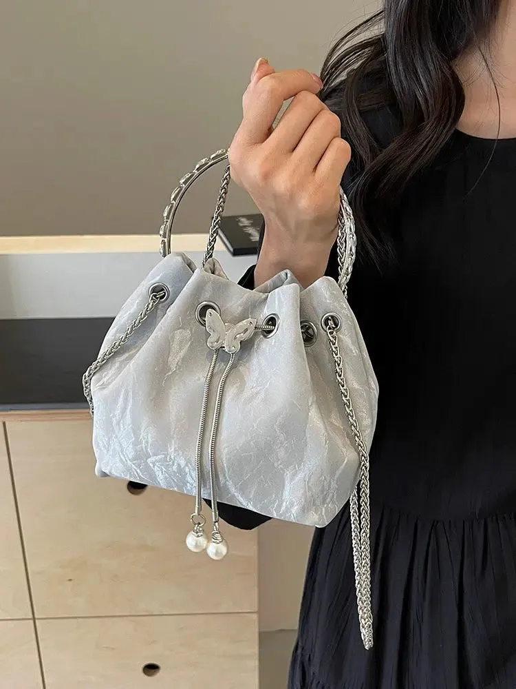 Butterfly Accent Bucket Bag