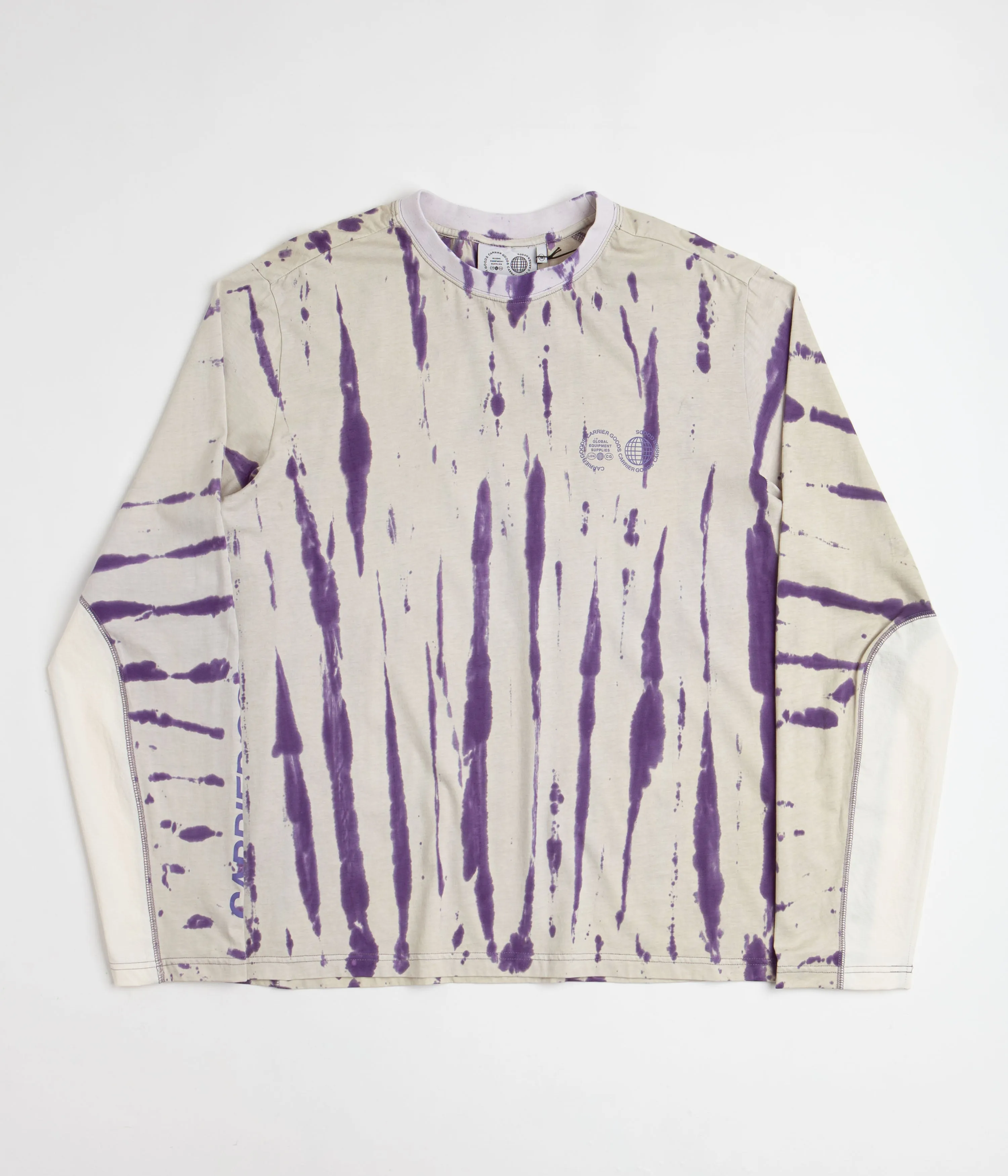 Carrier Goods Tie Dye Tech Long Sleeve T-Shirt - Purple