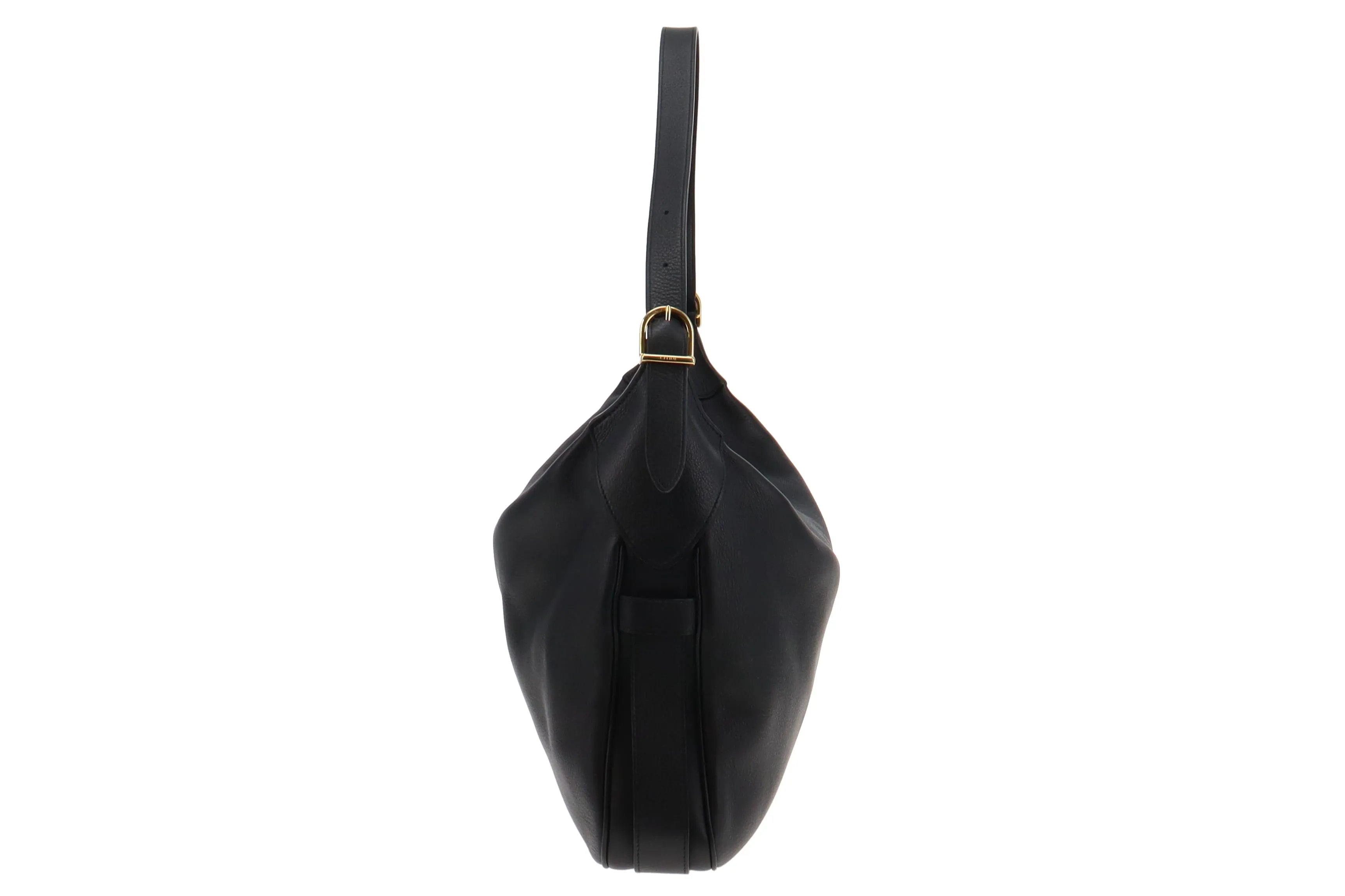 Celine Black Supple Calfskin Large Romy Shoulder Bag