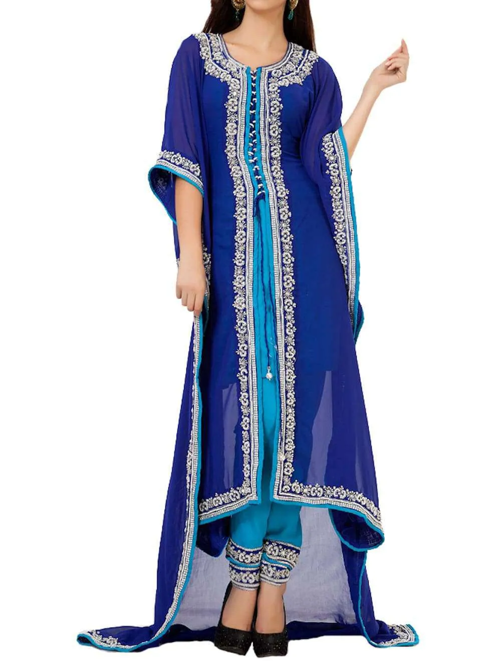 Charming Deep Blue Salwar Kameez Style Kaftan