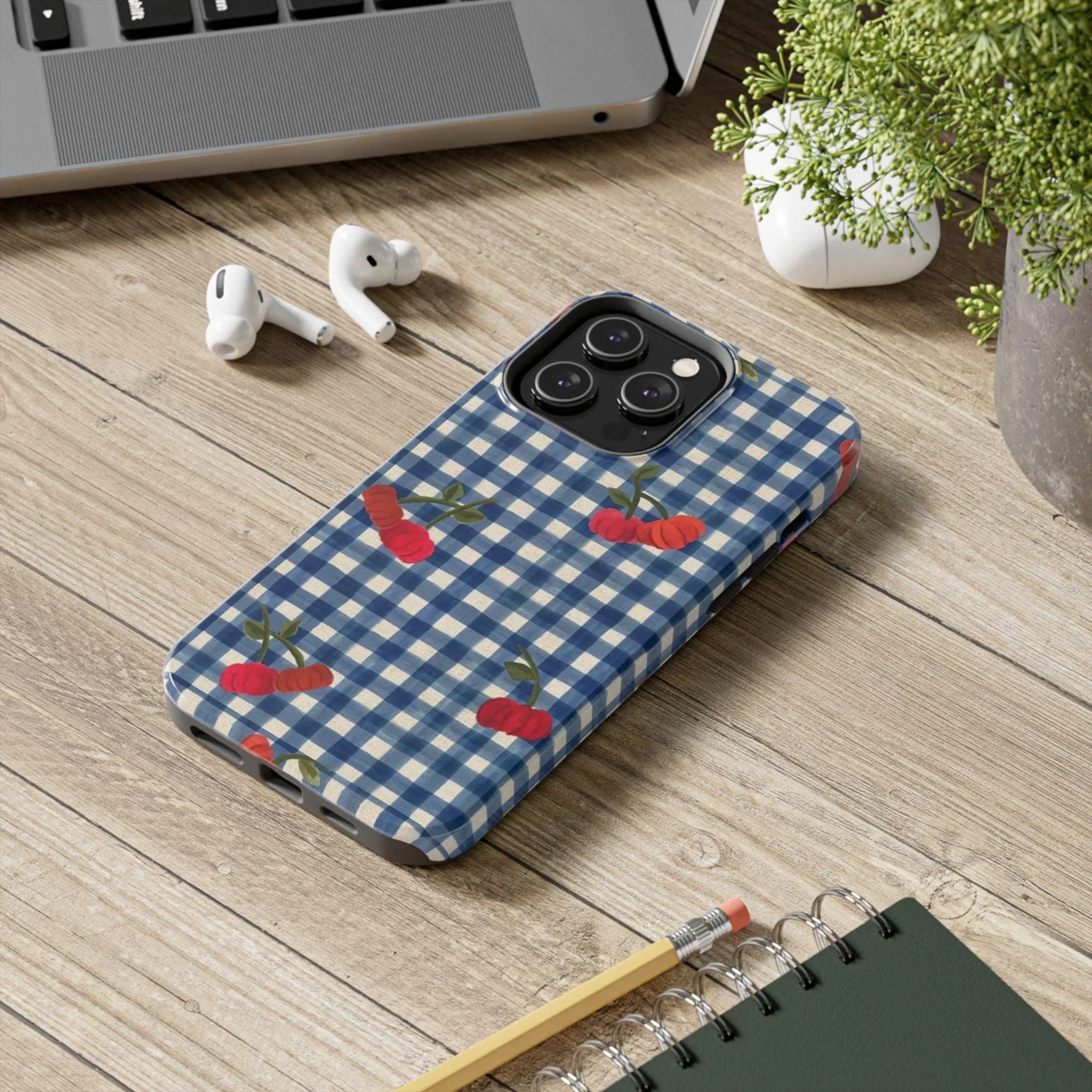 Charming Gingham Tough iPhone Cases