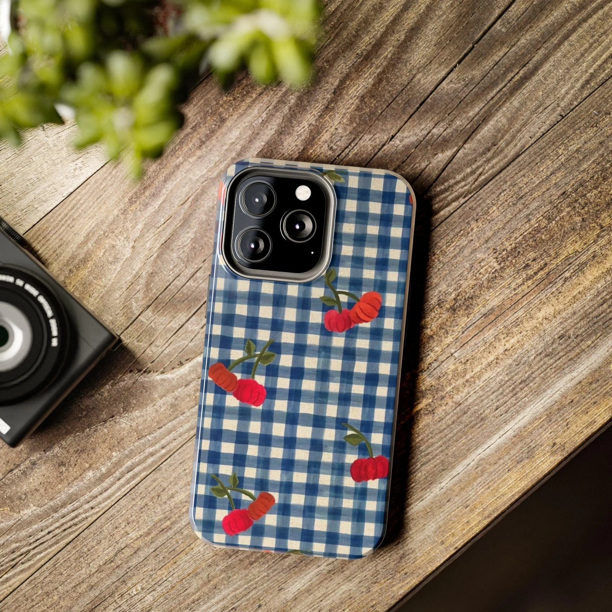 Charming Gingham Tough iPhone Cases