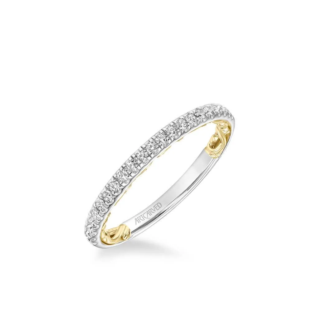 Cici Lyric Collection Classic Diamond Wedding Band