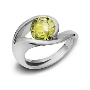 Contour Lemon Quartz and Sterling Silver Ring