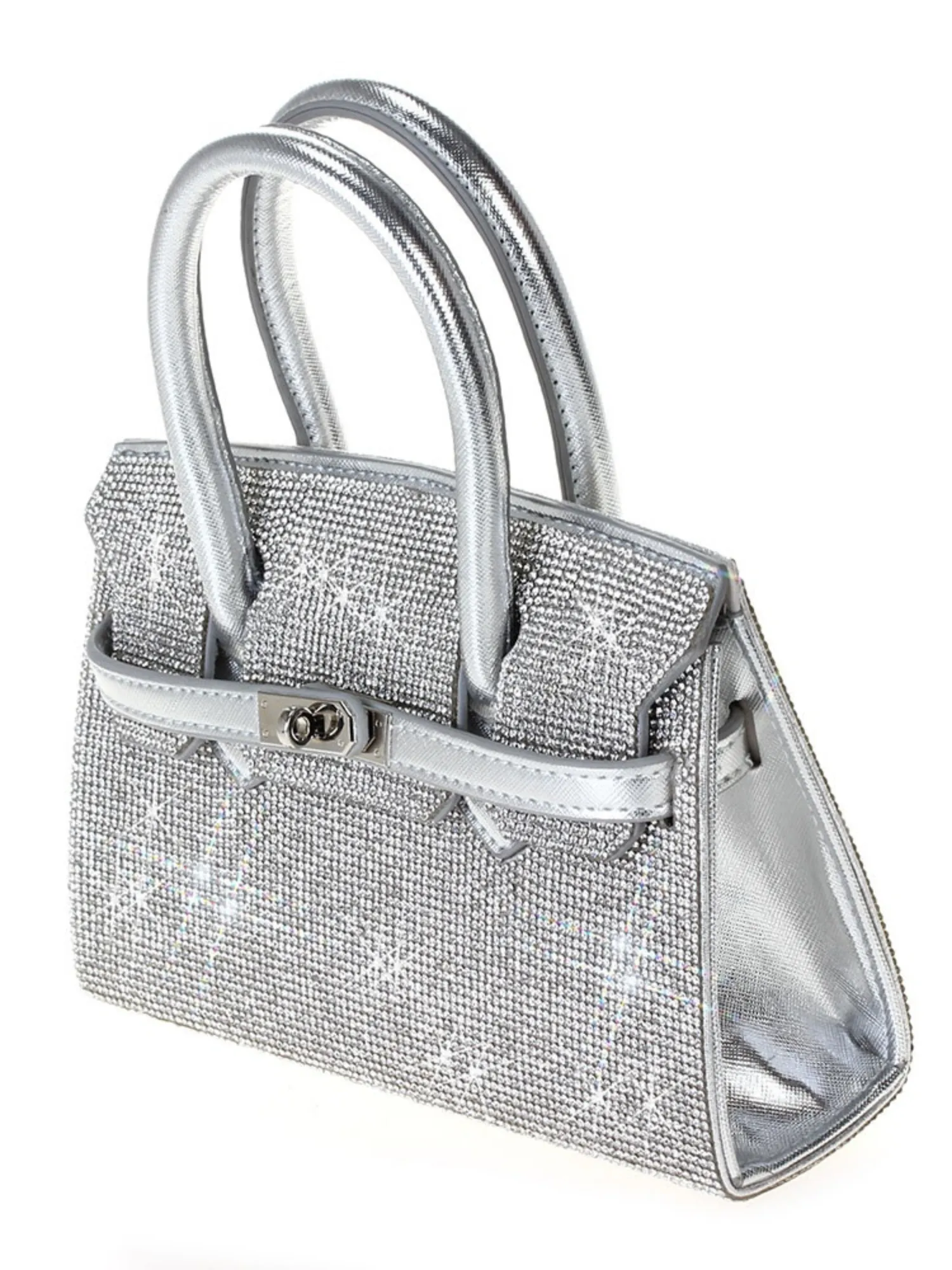 Crystal Double Top-Handle Mini Bag