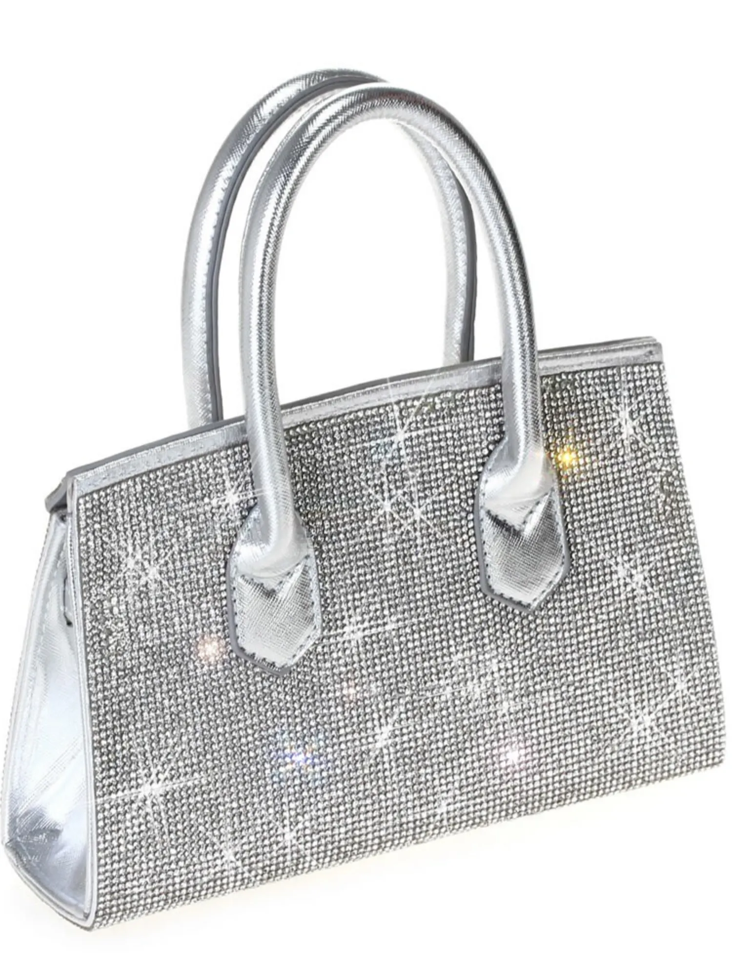 Crystal Double Top-Handle Mini Bag