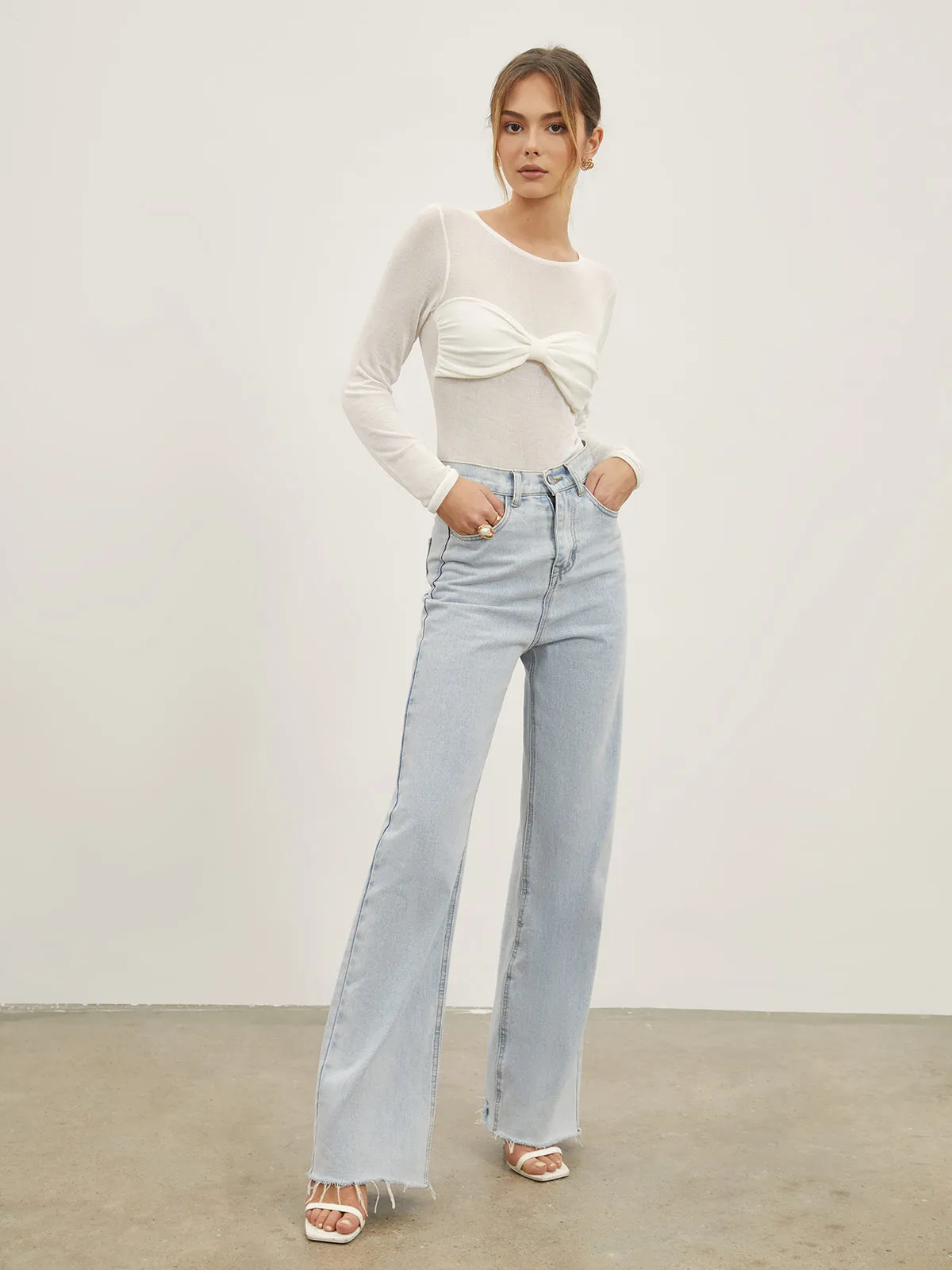 Denim Straight Graceful Leg Jeans